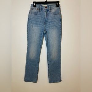 Madewell Slim Demi Boot Cut Jeans High Rise Straight Leg Blue size 25